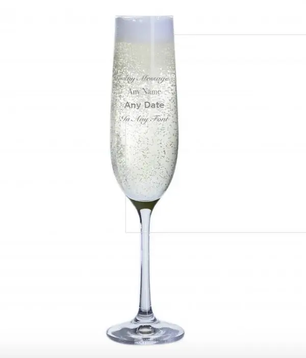 4. Engraved Champagne Flutes