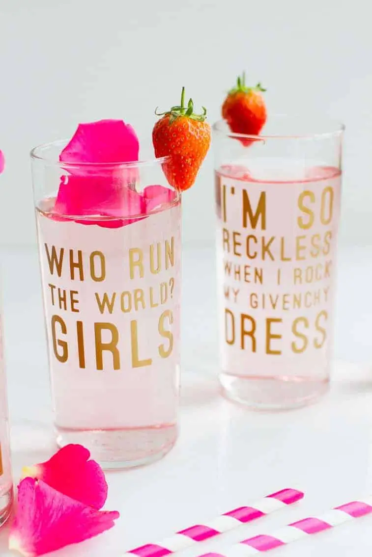 6. DIY BEYONCE LYRIC GLASSES