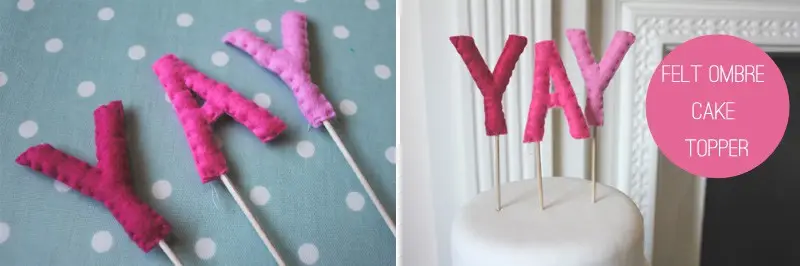 DIY: Hoe meitsje Felt Ombre Cake Toppers