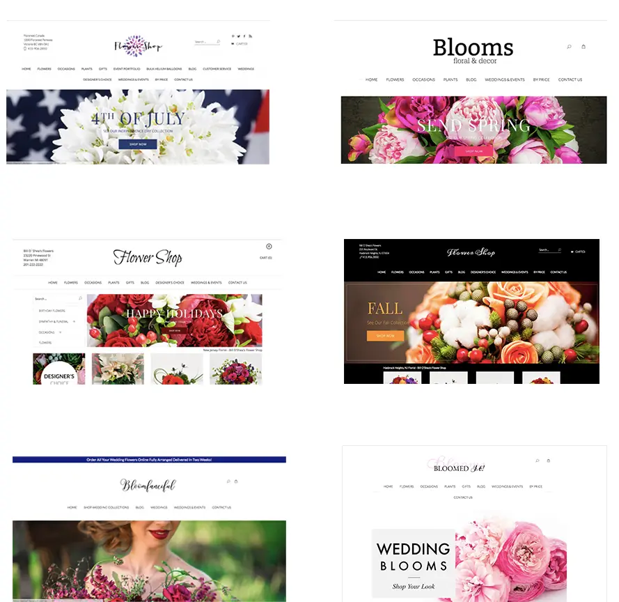 Tingnan ang Ilan sa Aming Iba Pang Mga Tema ng Florist Web!