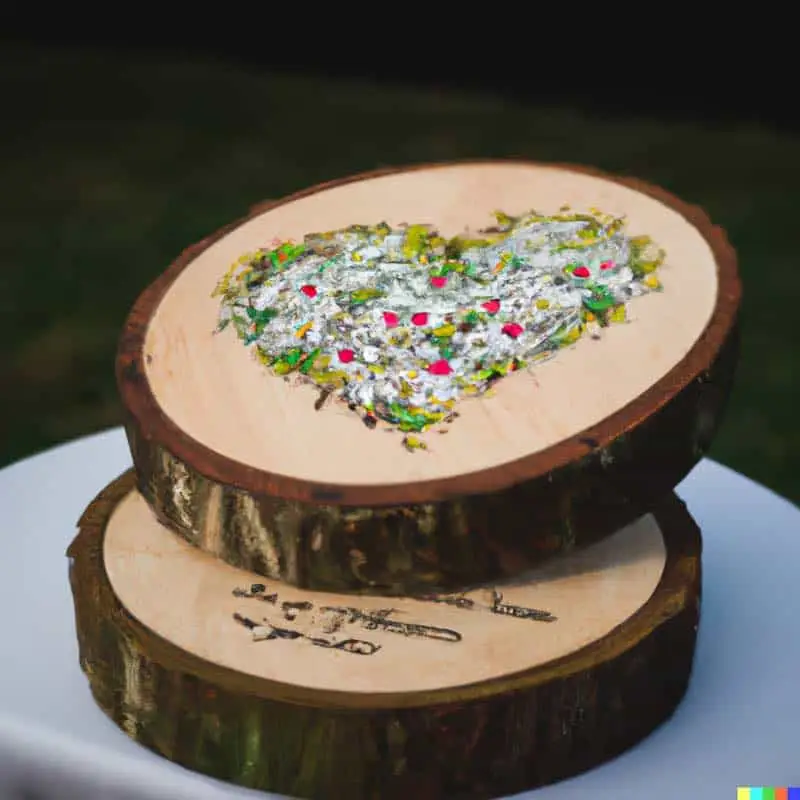 **Wooden Slice Centerpieces**